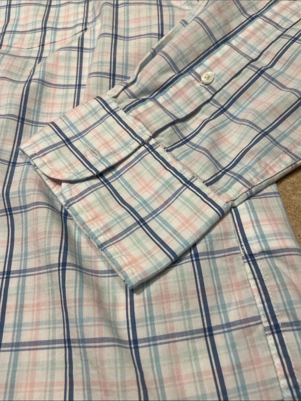 J. Crew Men's Plaid Button-Down Shirt - Light Blue & Pink